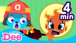 Help!! 🔥 FIRE!! What do I do?! | Safety Rap Battle 🚨 Kids Rescue | Dragon Dee Songs and Games