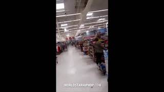 Meanwhile In Walmart: Dude Really Out Here Riding His Motorcycle Down The Isle!