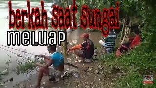 berkah pemancing saat sungai brantas meluap