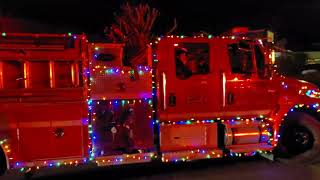 Dundee Fire Department Christmas Light Parade 2022