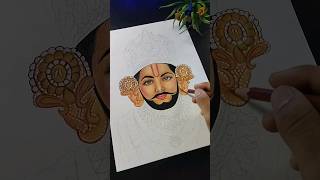 khatu shyam ji drawing ❤ | with doms pencil colour 🥰 | #shorts #drawing #khatushyam | Part-1