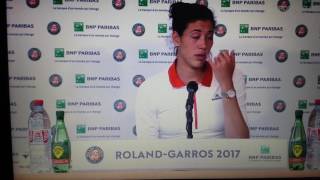 Garbiñe Muguruza Press Conference R4 - RG 2017