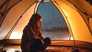 Cozy Moments Under the Tent | Relaxing Rainfall Beneath the Tent