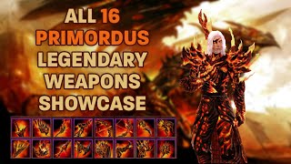 Guild Wars 2 : All 16 Legendary Primordus Weapon's ( Showcase )