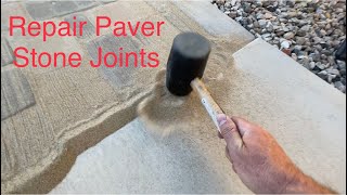 Repair paver stone sand joints: Adding paver stone sand