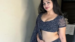 Very low waist Saree Fashion show  Saree Pose Saree lover Beautiful Navel #saree #shorts