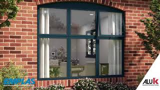 AluK 58BW Flush Casement Windows Manufacturer | Aluminium Windows Manufacturer | Emplas