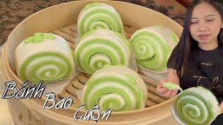 Bí Quyết Nhỏ Để Làm Bánh Bao Cuộn  Mịn Mềm Xốp Và Rất Ngon - DIY Soft Steamed Rolling Custard Buns