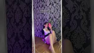 he made her cum three times. french maid costume #frenchmaid #tiktok #dance #viral #minidress #hot