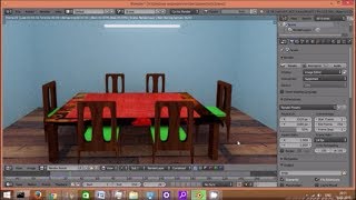 Quick Review Tutorial ( Blender) Create Table Cloth  with a border for a  Dining Table