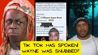 Fans Angry Lil' Wayne Snubbed for Super Bowl Performance! #kendricklamar #superbowl #lilwayne