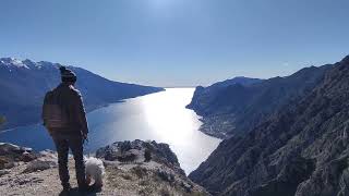 Arrivo a punta Larici, lago di Garda