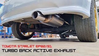 TOYOTA STARLET EP82 - EP91 TURBO BACK ACTIVE SPORTS EXHAUST SYSTEM | WICKEDEP RACING