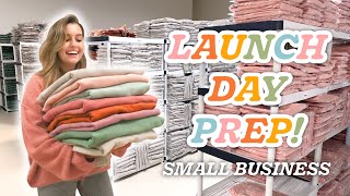 STUDIO VLOG #022 - LAUNCH DAY PREP WITH ME! (OVER 8,000 SWEATSHIRTS!)