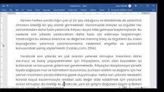 GİRİŞİMCİLİK 5.Ü YARATICI, FIRSATÇI, BİLİŞİMCİ, YENİLİKÇİ, SANAL G.AUZEF tüm bölümler ve SOSYOLOJİ