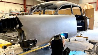 The ‘55 is off the frame! Blasting, Paint & Finishing the Mustang