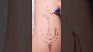 DIY temporary tattoo making with pen #shorts