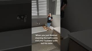 BEST Bathroom Cleaning Hacks for COUPLES Living Together! 🚽😅 #funny #home #cleaning