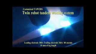 Panasonic Twin Robot Tandem Welding Systems using High Power TAWERS