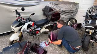 Honda Grom Gets A Goldwing Top Bag / Box 📦 DIY Install A.K.A. The Grom-Wing 🪽