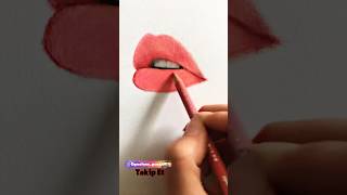 Dudak çizimi👄 çiziyorum..✍️ #art #drawing #lips #glossylips #coloredpencils #fyp #foryou #shorts