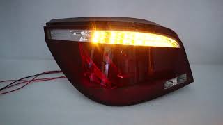 For 2004~2007 BMW E60 5-Series LED Tail Lights Red Clear 4 Door Replacement Pair