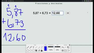 6º Básico: Suma y Resta de Números Decimales - Colegio María Montessori (Arica, Chile)