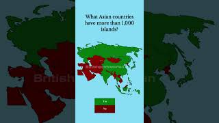 What Asian countrues have more than 1000 islands?