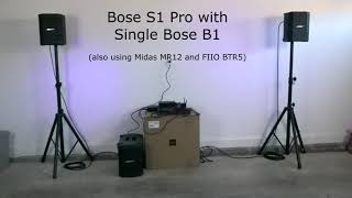 Bose S1 Pro with a Single Bose B1 Sub and Packlite Amp - Sound Test