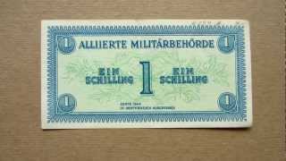 1 Austrian Schilling Banknote (One Austrian Schilling / 1944), Obverse & Reverse