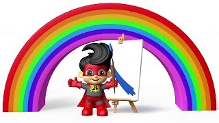 THE RAINBOW SONG | Fun Learning For Kids | Super Geek Heroes