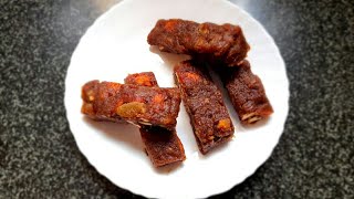 Healthy & Energy bar / Dates & Nuts bar recipe / healthy dates bar