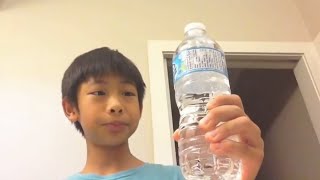 kid drinks water bottle in 1 SECOND..