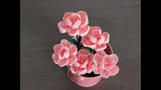 Pink flower from Napkin / Craft Napkin Flower