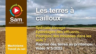 Les terres à cailloux. Spéciale élevage. Les mousses. Reprise des terres au printemps Vidéo N°5.