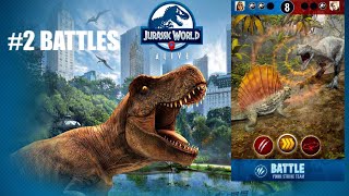 Jurassic World Alive// Battling Dinosaurs