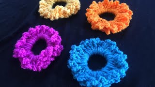 DIY Easy & Fast Crochet Scrunchies, Ligas o Coletas en Crochet Muy Fácil Excelente para Negocio😘