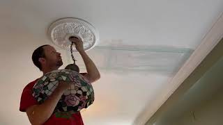 DIY Ceiling Drywall Repair / Fix After Bathroom Water 💦 Leak Part 2 Plumbing 🪠