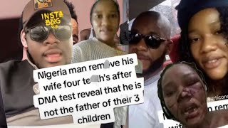 SHOCKING.ANGRY NIGERIA MAN REMOVËD HIS WIFE 4 TEETH AFTER HE FOUND OUT DEIR 3 CHILDREN NOT HIS OWN