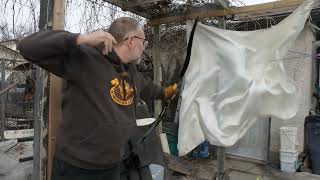 Blank butt shooting,welding blanket for back yard.