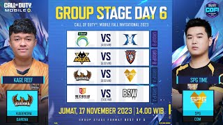 Group Stage Day 6 CDFI 2023 l Garena Call of Duty®: Mobile Indonesia