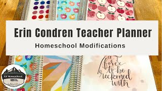 Erin Condren Teacher Planner used for Homeschooling - How I Modify the ECTP for past 6 years