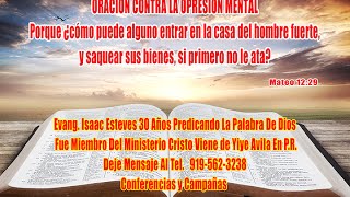 ORACION POR LIBERACION DE OPRESION MENTAL