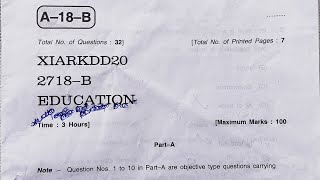 11th Education 2020 paper | kashmir division | Abid Official