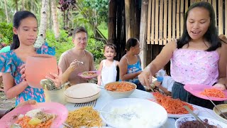 Simple Life on a Mountain Village in the Philippines. Foreigner and Filipina Family.