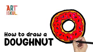 How to Draw a Doughnut | Simple and Easy Drawing Tutorial for Beginners