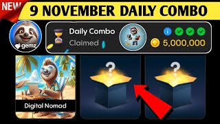 Gemz Daily Combo 8 November | Gemz Daily Code 9 November | Daily Combo Today