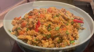 Couscous with minced mutton & vegetables