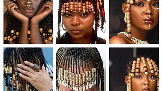 TRENDING AND SEDUCTIVE BEADS AND BRAIDS HAIRSTYLES IDEAS FOR BLACK LADIES