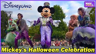 Mickey's Halloween Celebration NEW Show Stop at Disneyland Paris w/ Mickey, Phantom, Melanie - 2024